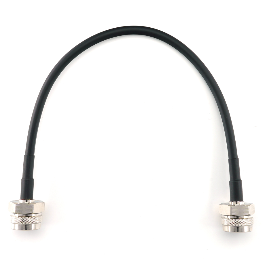 N Male to N Male Hex 30cm Coaxial Cable — HF240 (LMR240 equivalent)