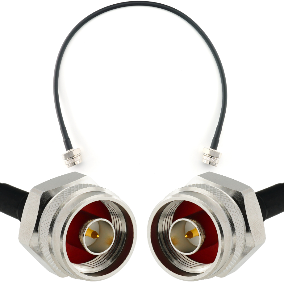 N Male to N Male Hex 50cm Coaxial Cable — HF240 (LMR240 equivalent)