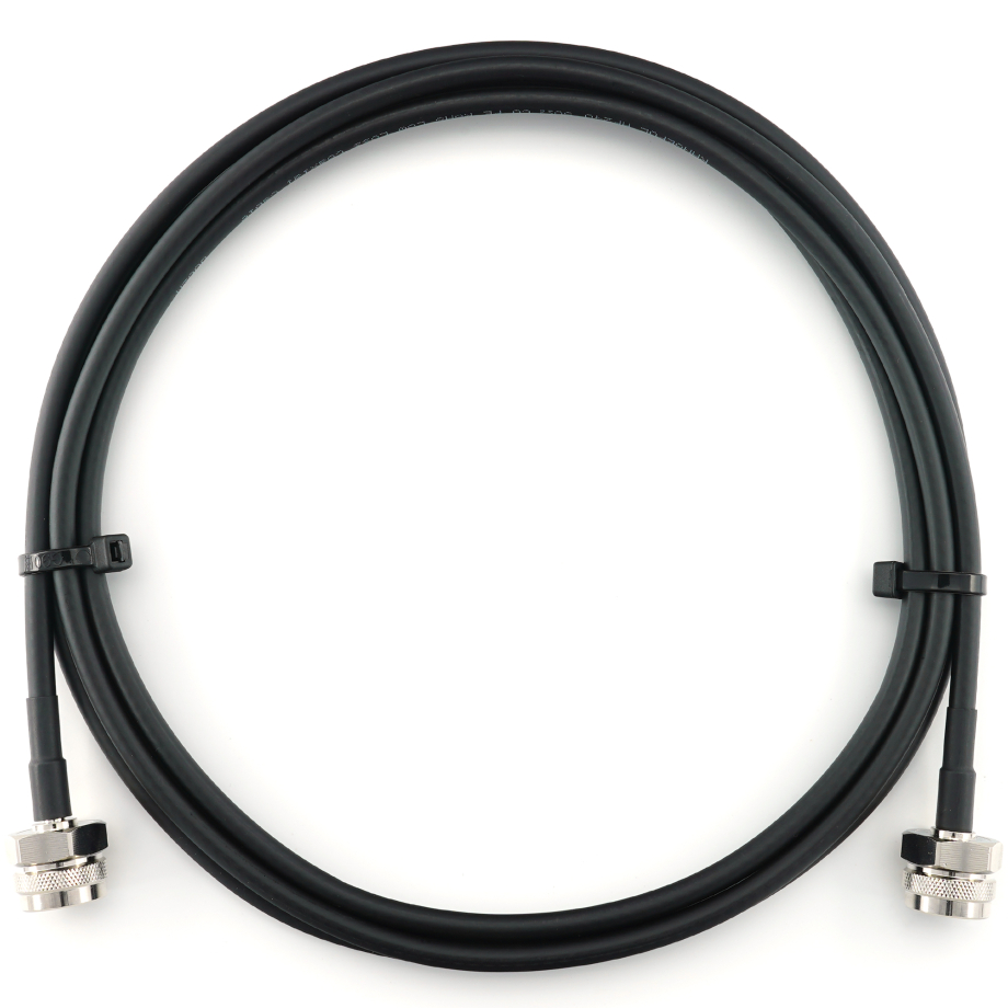 N Male to N Male Hex 2m Coaxial Cable — HF240 (LMR240 equivalent)