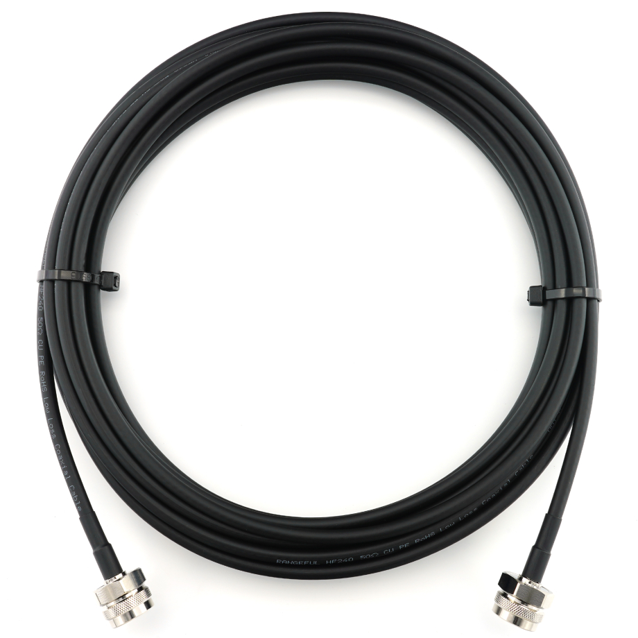 N Male to N Male Hex 5m Coaxial Cable — HF240 (LMR240 equivalent)