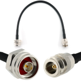 N Male Hex to N Female 30cm Coaxial Cable — HF240 (LMR240 equivalent)