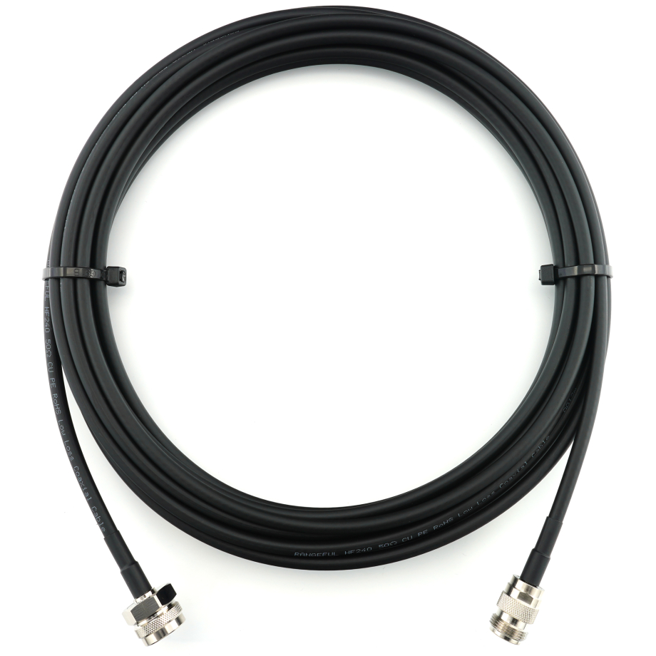 N Male Hex to N Female 5m Coaxial Cable — HF240 (LMR240 equivalent)