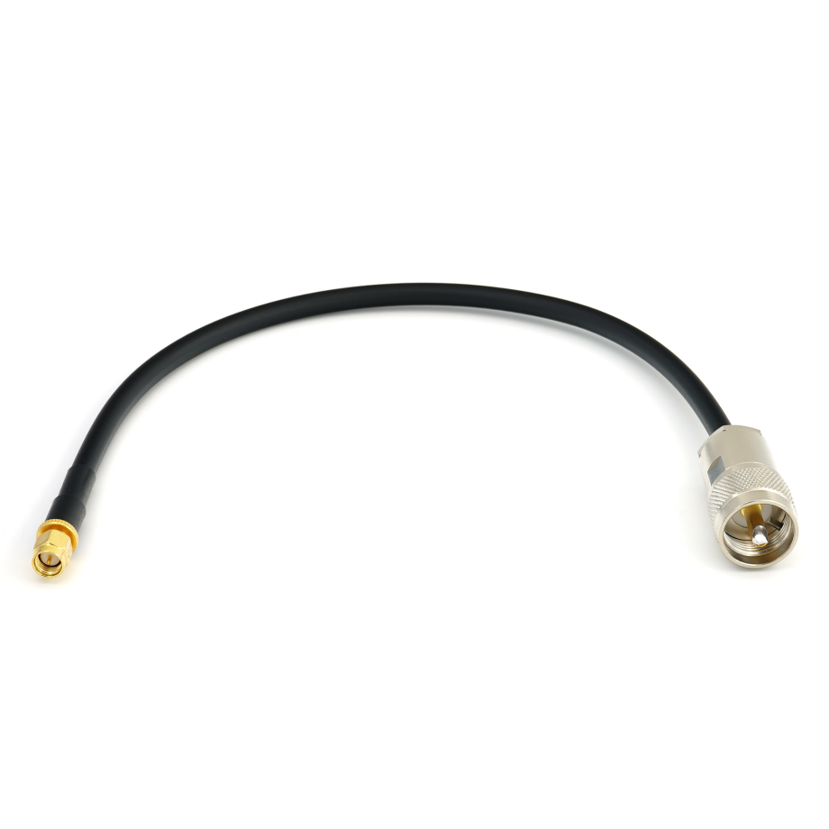 SMA Male to PL259 30cm UHF CB Radio Flexible Coaxial Cable — HF240 (LMR240 equivalent)