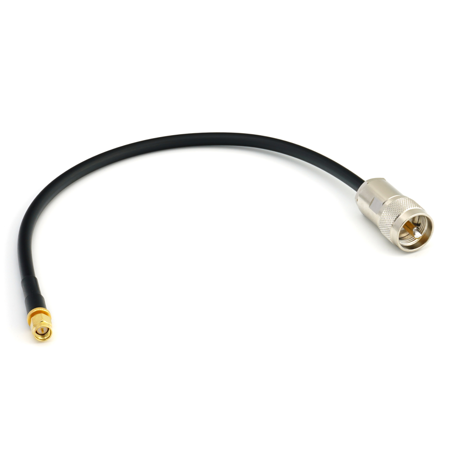 SMA Male to PL259 30cm UHF CB Radio Flexible Coaxial Cable — HF240 (LMR240 equivalent)