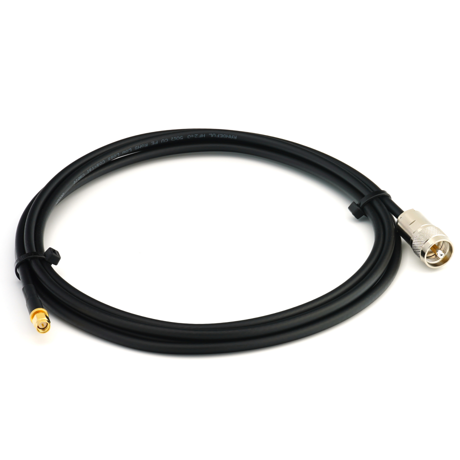 SMA Male to PL259 1m UHF CB Radio Flexible Coaxial Cable — HF240 (LMR240 equivalent)