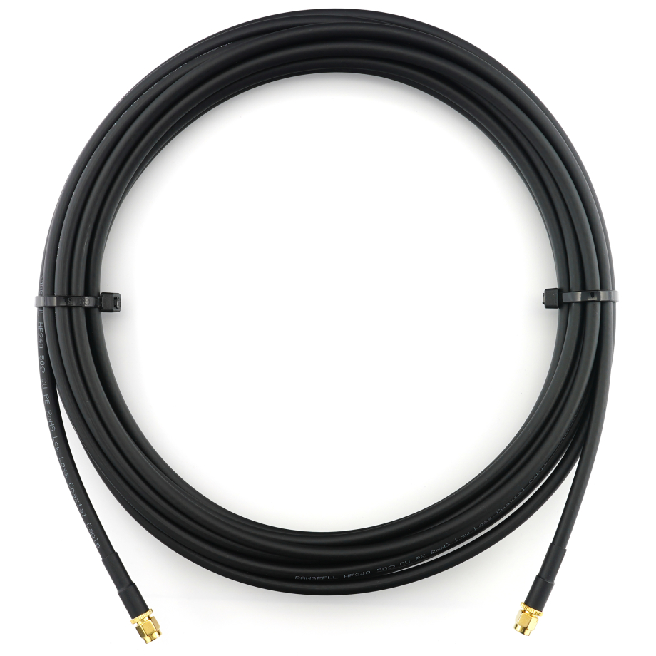 RP-SMA Male to RP-SMA Male 5m Coaxial Cable — HF240 (LMR240 equivalent)