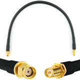 RP-SMA Male to RP-SMA Female 30cm Coaxial Cable — HF240 (LMR240 equivalent)