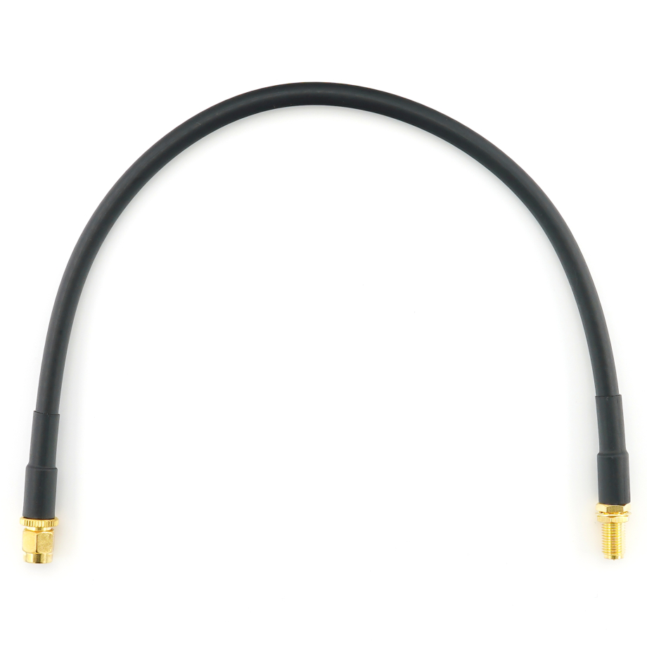 RP-SMA Male to RP-SMA Female 30cm Coaxial Cable — HF240 (LMR240 equivalent)