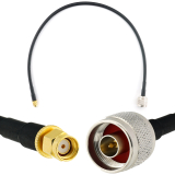 RP-SMA Male to N Male 50cm Coaxial Cable — HF240 (LMR240 equivalent)
