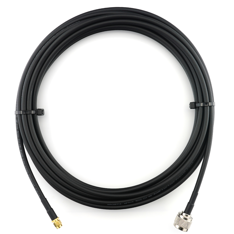 RP-SMA Male to N Male 15m Coaxial Cable — HF240 (LMR240 equivalent)