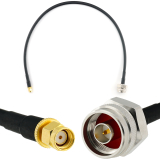 RP-SMA Male to N Male Hex 50cm Coaxial Cable — HF240 (LMR240 equivalent)