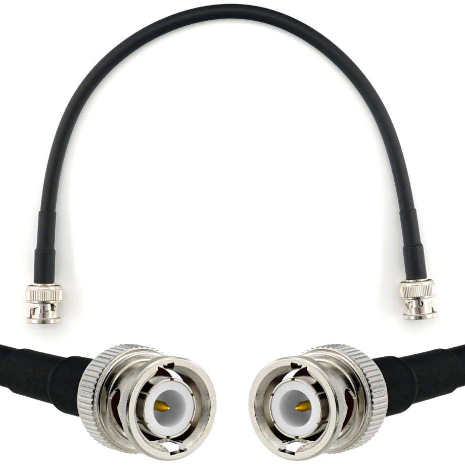 BNC Male to BNC Male 30cm Coaxial Cable — HF240 (LMR240 equivalent)