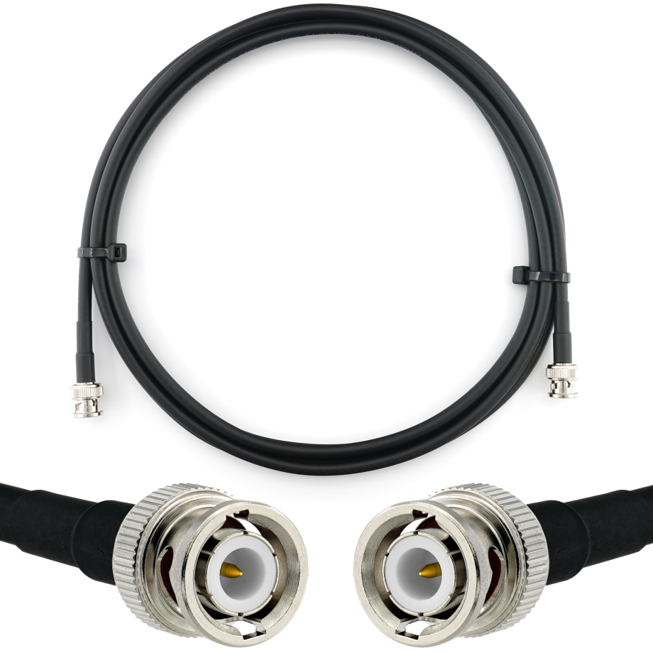 BNC Male to BNC Male 2m Coaxial Cable — HF240 (LMR240 equivalent)