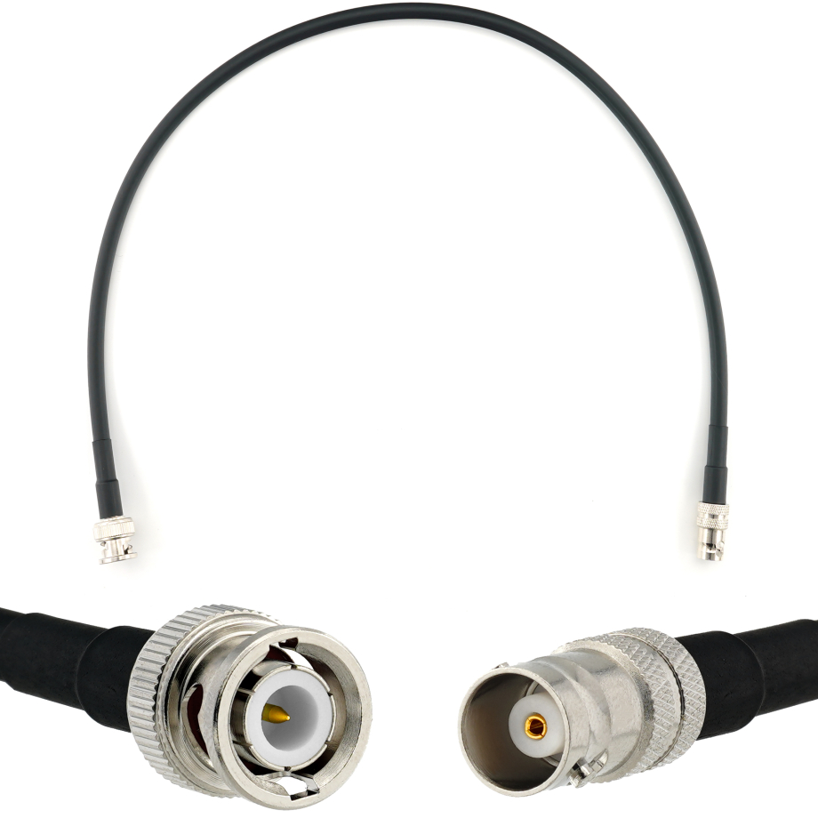 BNC Male to BNC Female 50cm Coaxial Cable — HF240 (LMR240 equivalent)