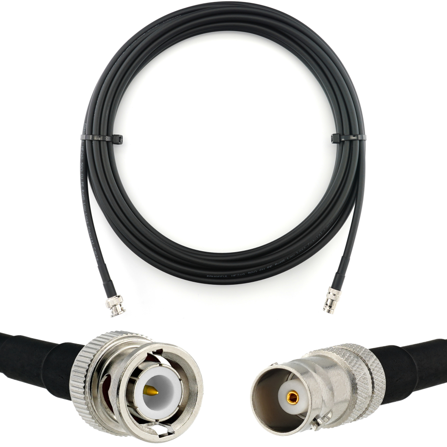 BNC Male to BNC Female 15m Coaxial Cable — HF240 (LMR240 equivalent)