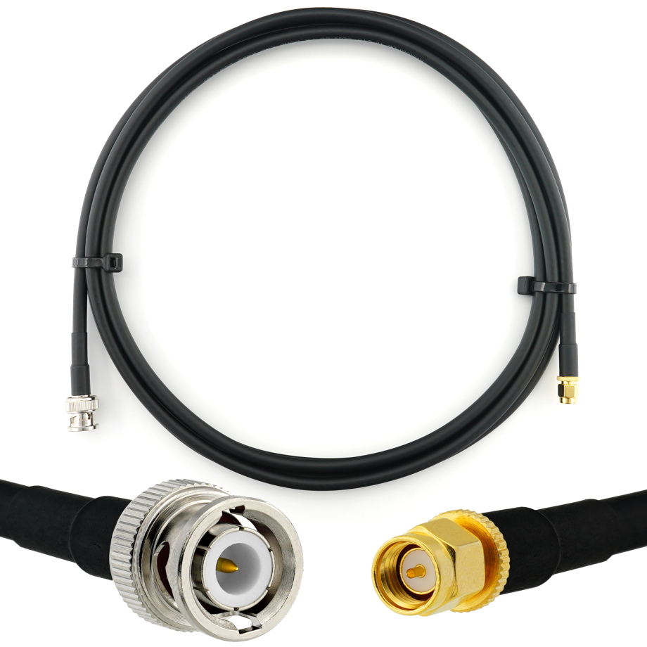 BNC Male to SMA Male 2m Coaxial Cable — HF240 (LMR240 equivalent)