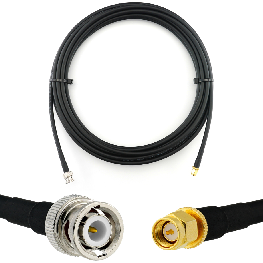 BNC Male to SMA Male 5m Coaxial Cable — HF240 (LMR240 equivalent)