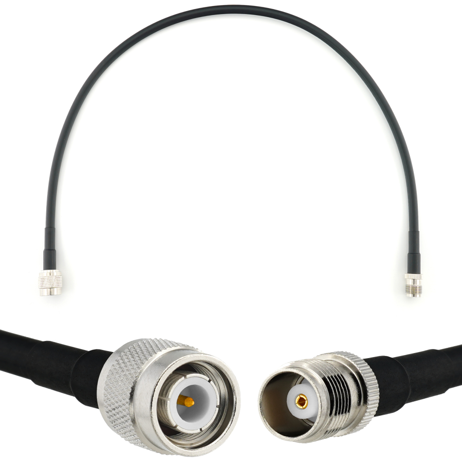 TNC Male to TNC Female 50cm Coaxial Cable — HF240 (LMR240 equivalent)