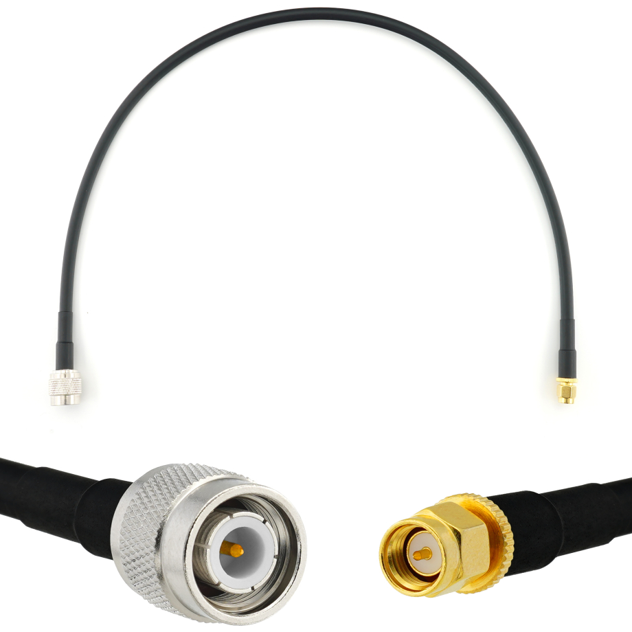 TNC Male to SMA Male 50cm Coaxial Cable — HF240 (LMR240 equivalent)