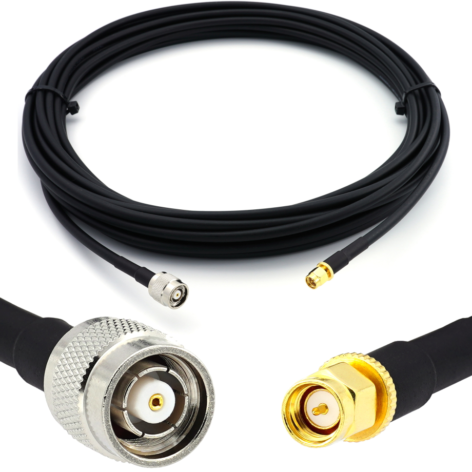 SMA Male to RP-TNC Male 50cm Coaxial Cable — HF240 (LMR240 equivalent)