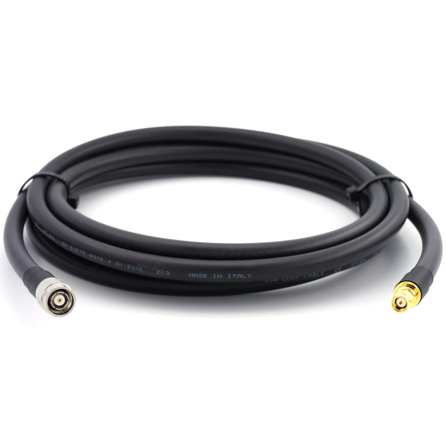 SMA Male to RP-TNC Male 3m Flexible Coaxial Cable — LMR400 UF UltraFlex equivalent
