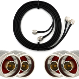 N Male to N Male 5m Twin Coaxial Cable — HF240 (LMR240 equivalent)