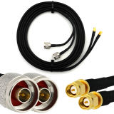 SMA Male to N Male 10m Twin Coaxial Cable — HF240 (LMR240 equivalent)