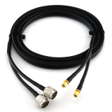 SMA Male to N Male 10m Twin Coaxial Cable — HF240 (LMR240 equivalent)