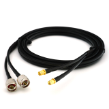 SMA Male to N Male 10m Twin Coaxial Cable — HF240 (LMR240 equivalent)