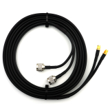 SMA Male to N Male 10m Twin Coaxial Cable — HF240 (LMR240 equivalent)