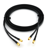 SMA Male to SMA Male 2m Twin Coaxial Cable — HF240 (LMR240 equivalent)