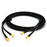 SMA Male to SMA Male 2m Twin Coaxial Cable — HF240 (LMR240 equivalent)