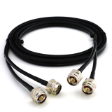 N Male Hex to N Male Hex 2m Twin Coaxial Cable — HF240 (LMR240 equivalent)