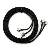 N Male Hex to N Male Hex 2m Twin Coaxial Cable — HF240 (LMR240 equivalent)