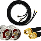 SMA Male Hex to N Male Hex 10m Twin Coaxial Cable — HF240 (LMR240 equivalent)