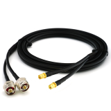 SMA Male Hex to N Male Hex 10m Twin Coaxial Cable — HF240 (LMR240 equivalent)