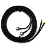 SMA Male Hex to N Male Hex 10m Twin Coaxial Cable — HF240 (LMR240 equivalent)