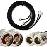N Male Hex to N Female 5m Twin Coaxial Cable — HF240 (LMR240 equivalent)