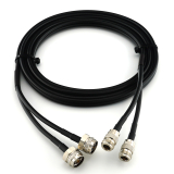 N Male Hex to N Female 5m Twin Coaxial Cable — HF240 (LMR240 equivalent)