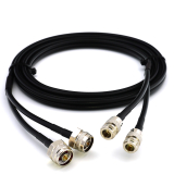 N Male Hex to N Female 15m Twin Coaxial Cable — HF240 (LMR240 equivalent)