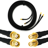 RP-SMA Male to RP-SMA Female 5m Twin Coaxial Cable — HF240 (LMR240 equivalent)