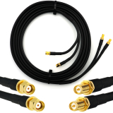 RP-SMA Male to RP-SMA Female 5m Twin Coaxial Cable — HF240 (LMR240 equivalent)