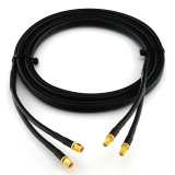 RP-SMA Male to RP-SMA Female 5m Twin Coaxial Cable — HF240 (LMR240 equivalent)