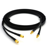 RP-SMA Male to RP-SMA Female 5m Twin Coaxial Cable — HF240 (LMR240 equivalent)