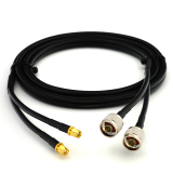 RP-SMA Male to N Male 2m Twin Coaxial Cable — HF240 (LMR240 equivalent)