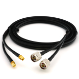RP-SMA Male to N Male 15m Twin Coaxial Cable — HF240 (LMR240 equivalent)