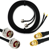RP-SMA Male to N Male Hex 2m Twin Coaxial Cable — HF240 (LMR240 equivalent)