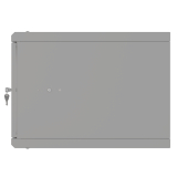 Rack Cabinet 19" 6U, 450mm, Glass Door, Grey