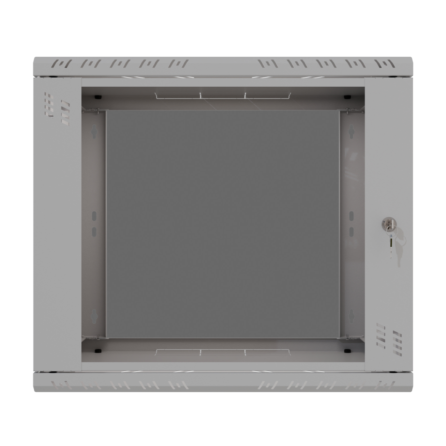 Rack Cabinet 19" 9U, 600mm, Glass Door, Grey