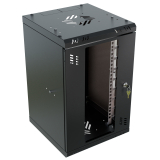 Rack Cabinet 10" 9U, 300mm, Glass Door, Black